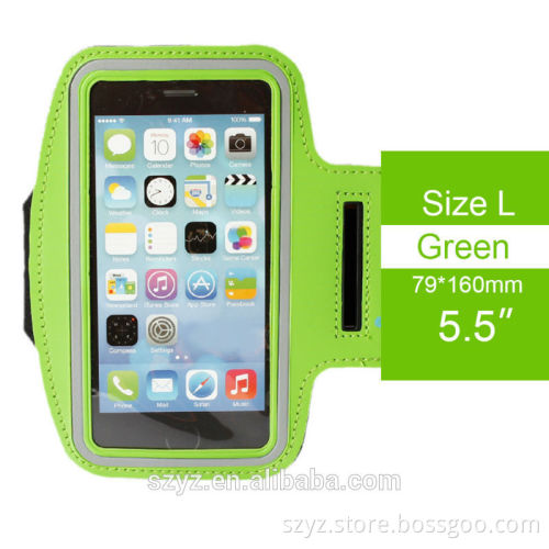 12 Colors Gym Running Mobile Phone Adjustable ArmBands 5.5 inch Outdoor Lycra Sports Arm band Bags Pouch For Samsung iPhone 6p